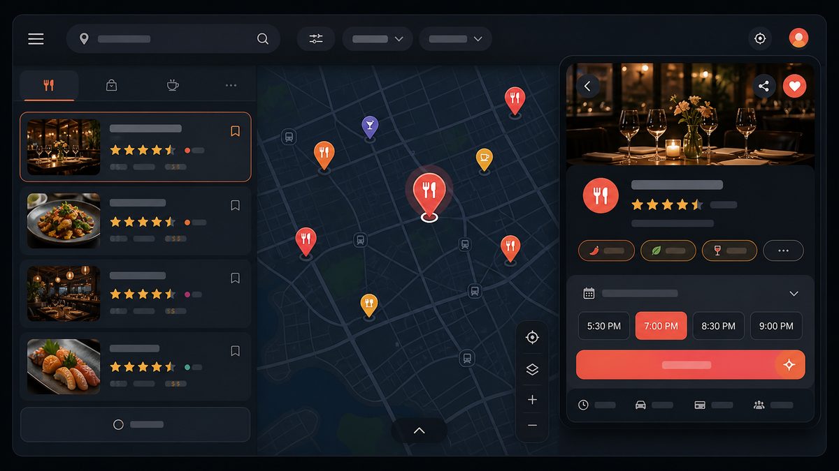 Restaurant maps pack and reservation widget — Adsify case